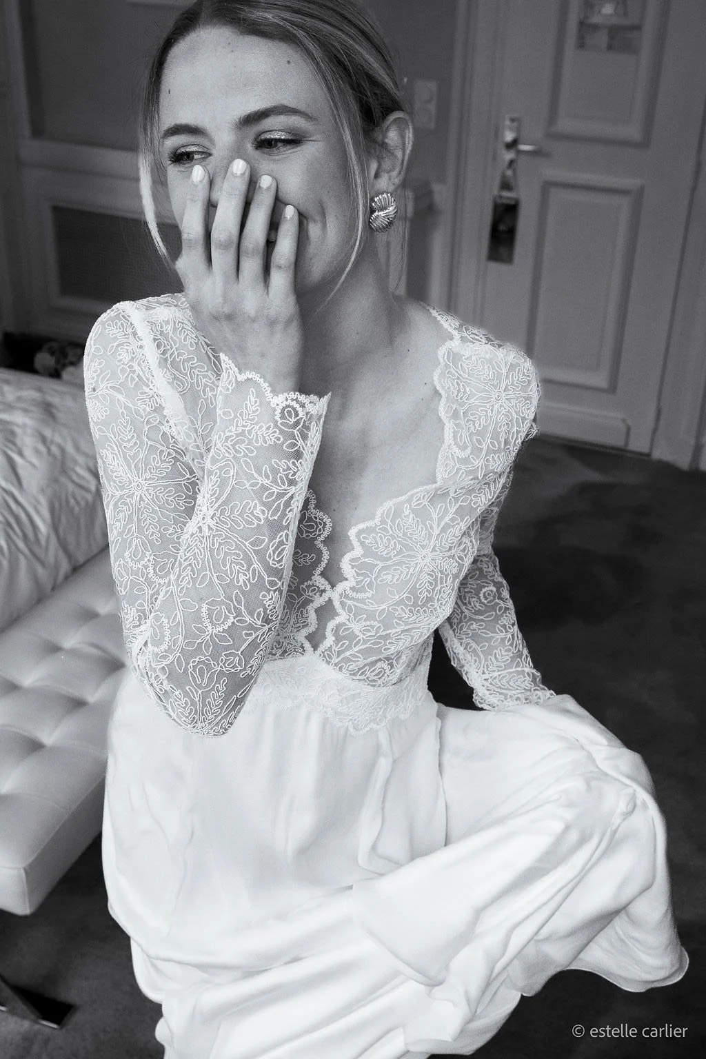 Photo cliente avec un de nos tissus