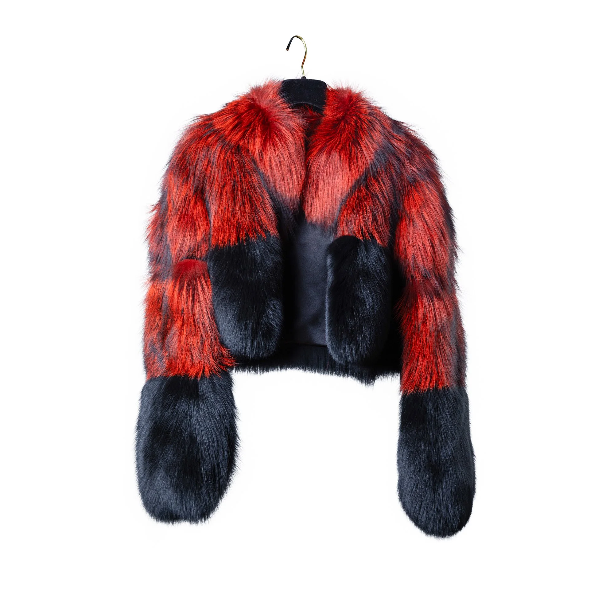 Fire Red Cropped Bomber