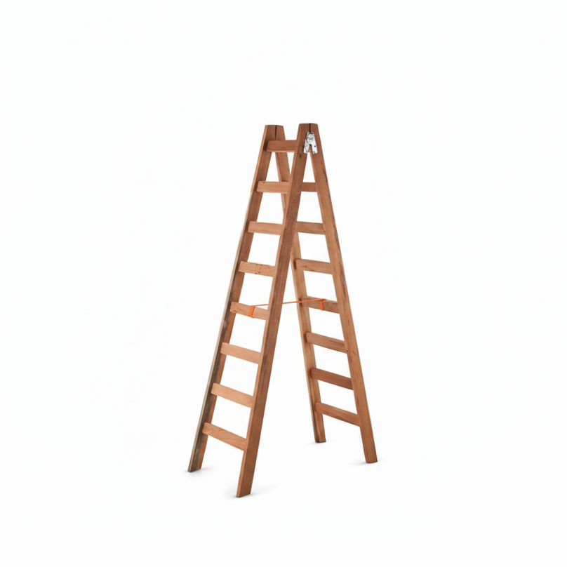 ESCALERA DE MADERA DE 8 PASOS