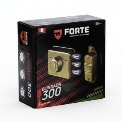 Cerradura de Sobreponer Forte B300 en Color Oro Bronce