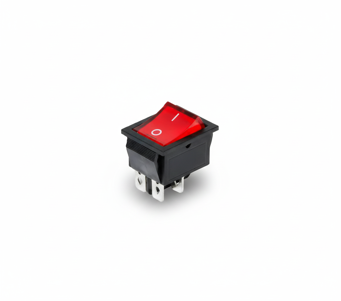 INTERRUPTOR SWITCH POWER NEON ROJO ON/OFF 4P