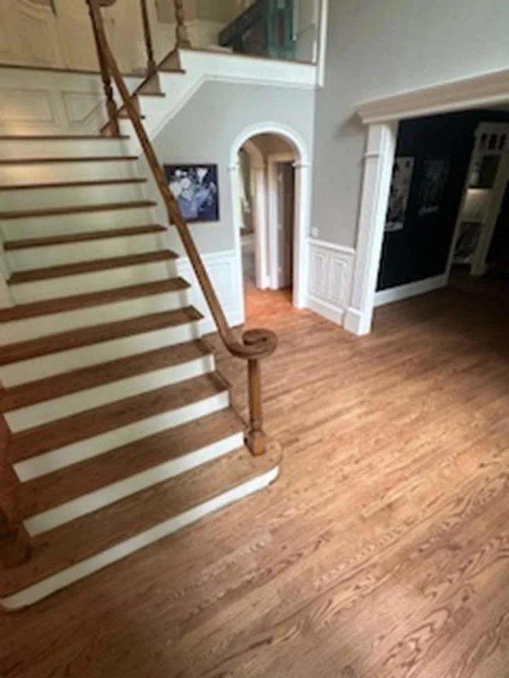 Hardwood floor refinishing job