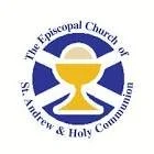 Logo of The Episcopal Church of St. Andrew & Holy Communion featuring a gold chalice on a blue and white circular background.