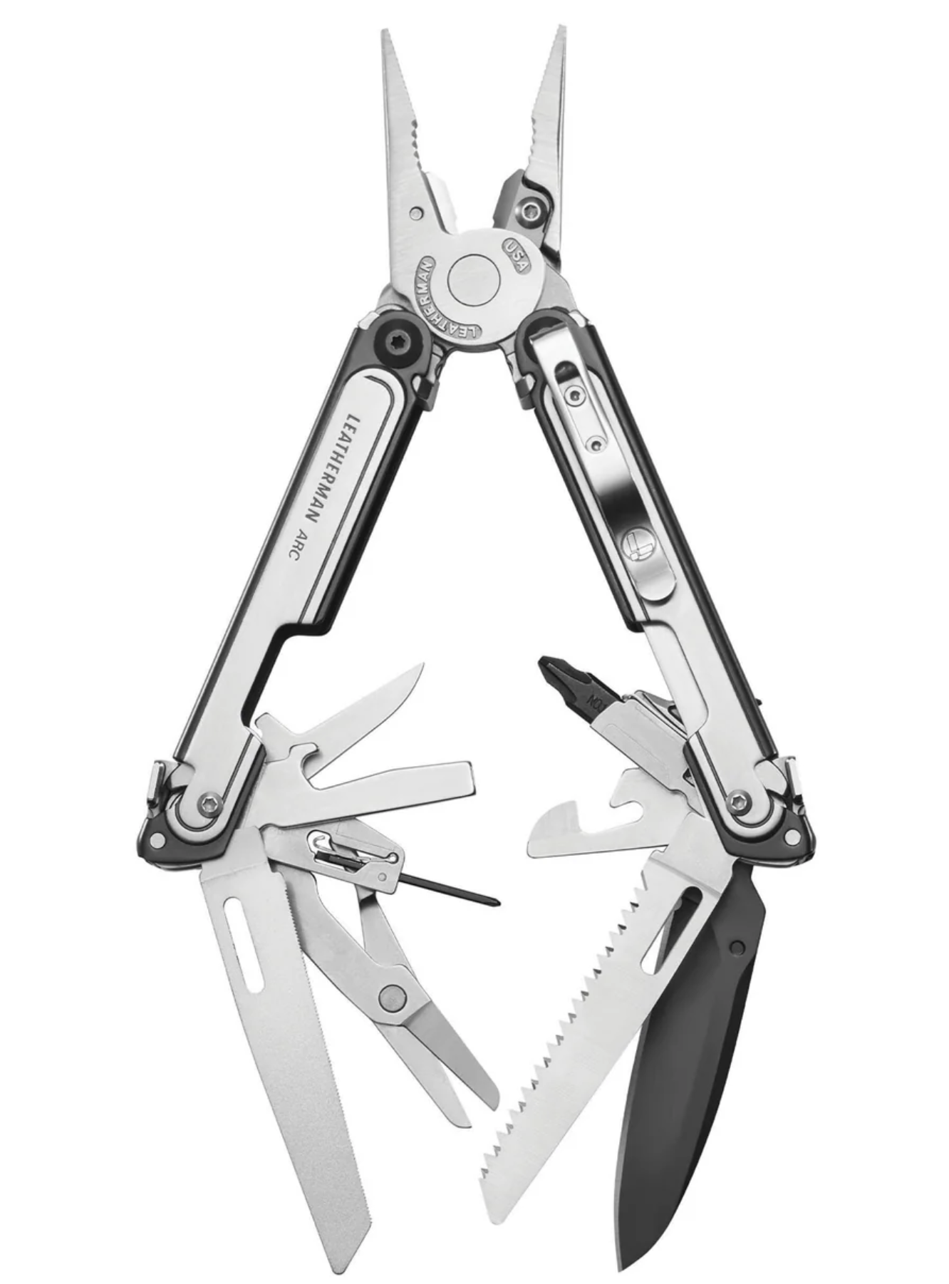 Leatherman - ARC® Multitool. A flagship multitool featuring 20 functions, a MagnaCut steel blade, and smooth one-handed operation. Premium, rugged, and built for years of use.