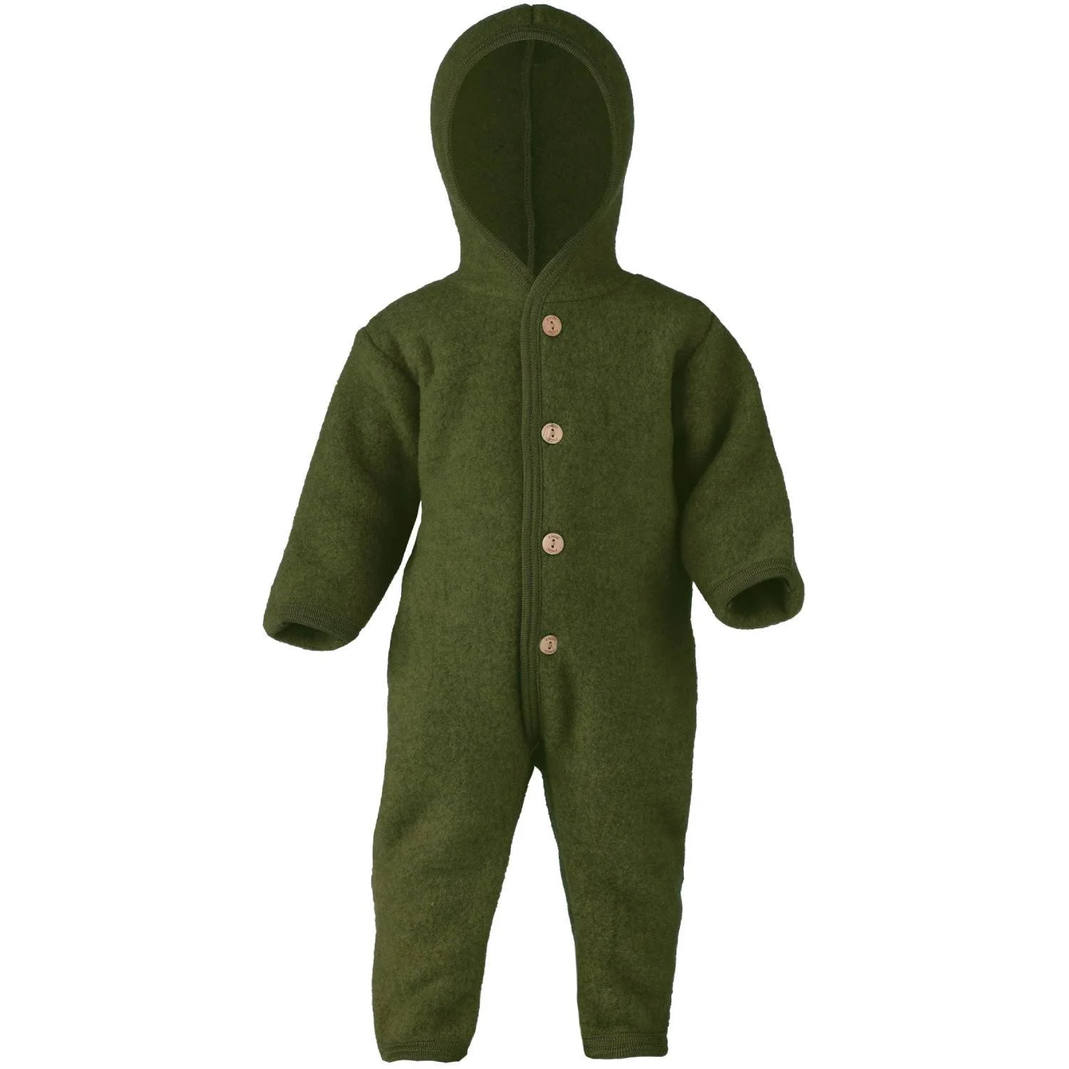Engel - Merino Wool Fleece Snugglesuit. This soft snugglesuit will keep your little one cosy and warm, whatever the weather. The hood fits well. The cuffs can be folded over at the arms and at the ankles too - so it can grow as your baby grows. Ideal