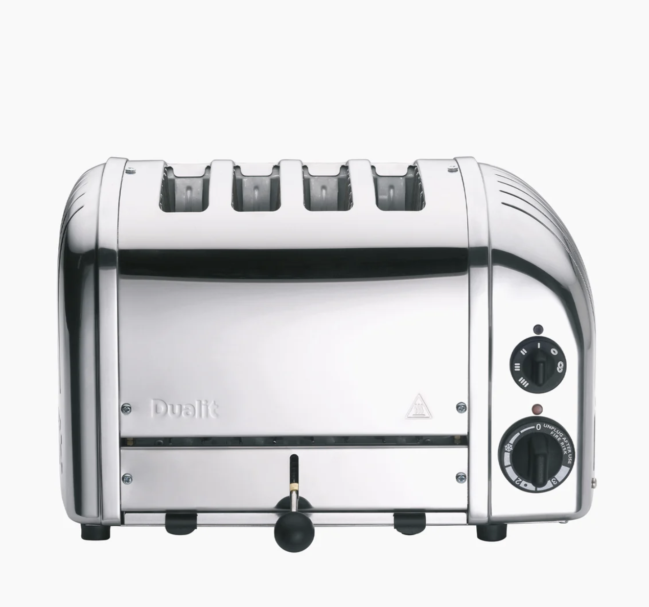 Dualit – 4 Slice NewGen Classic Toaster
A true buy-it-for-life piece. The Classic Toaster’s repairable design, heavy-duty stainless-steel body, and timeless looks mean it’s made to be used for decades, not replaced every few years. Simple, reliable, 