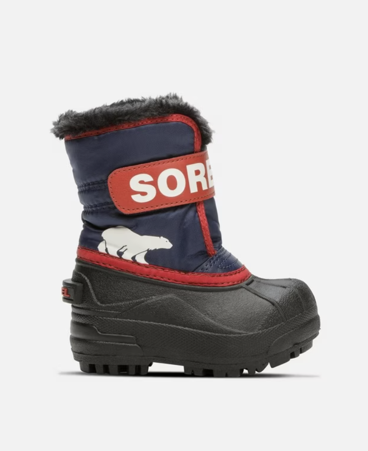 Sorel - Toddlers's SNOW COMMANDER™ Snow Boots. Waterproof, fleece-lined and packed with insulation these cosy boots are designed to keep little feet warm and dry in wet and snowy weather. The rugged outsoles with multi-directional lugs offer traction