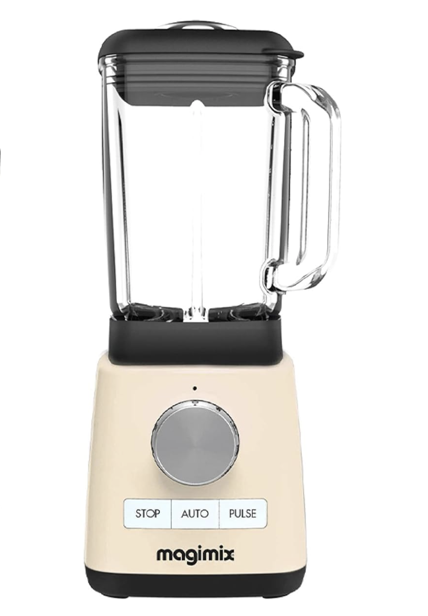 Magimix – Blender Power 4
A powerful blender that avoids unnecessary plastic. The thermo-resistant borosilicate glass jug handles hot soups and cold smoothies alike and cleans easily. Backed by a 30-year motor guarantee, it’s designed for years of da