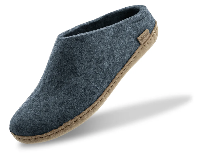 Glerups — Slip-On with Leather Sole. Warm, simple, and incredibly comfortable wool slippers. Built for all-day cosiness.