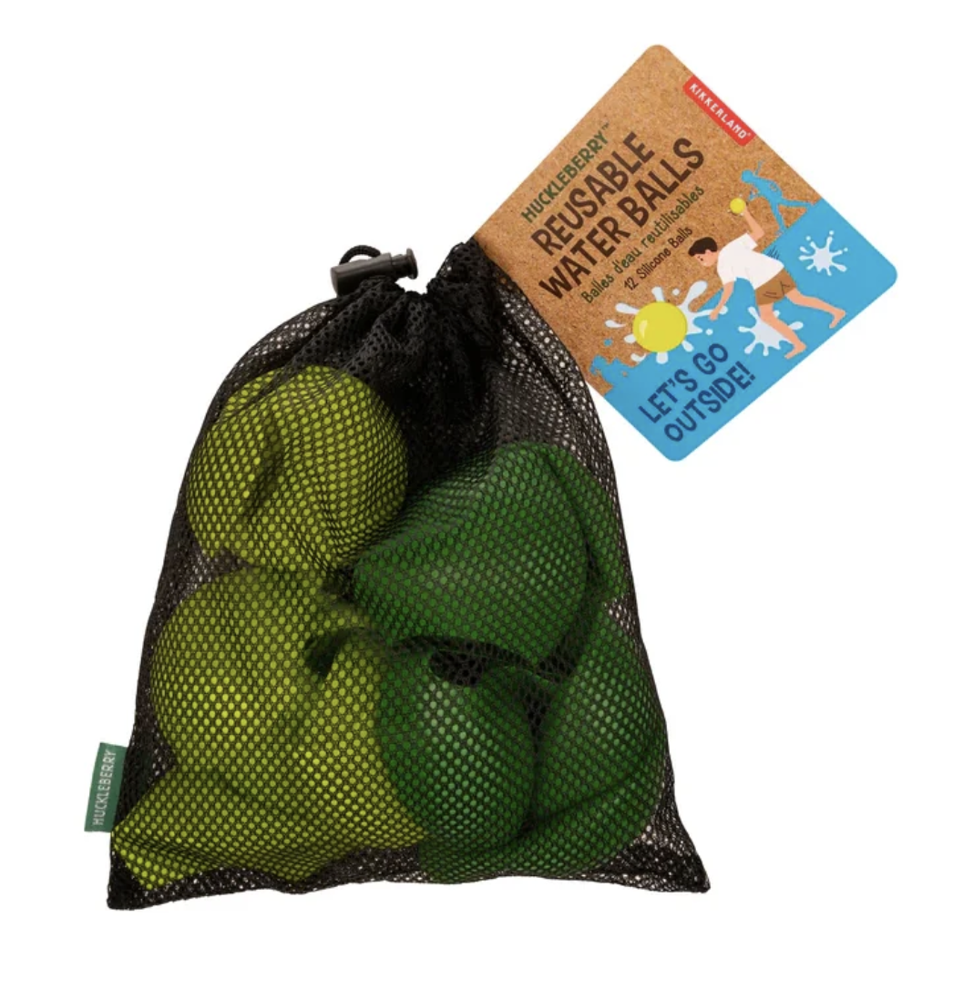 Reusable Water Balloons. Endless summer fun with 12 self-sealing silicone water balloons. Reusable, eco-friendly, and a family favourite.