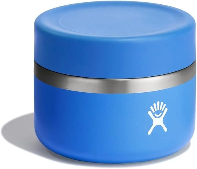 Hydro Flask - 12 Oz Insulated Food Jar Cascade. TempShield️ double-wall vacuum insulation protects temperature for hours. Leakproof when closed. Easy grip lid. Made from stainless steel so BPA-Free.