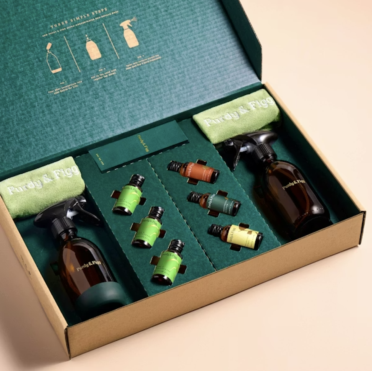 Purdy & Fig. Fed up with highly toxic cleaning products in plastic packaging, they decided to do something about it and launched Purdy & Figg. Counter Clean replaces dozens of other cleaning brands with just one naturally powerful formula that leaves