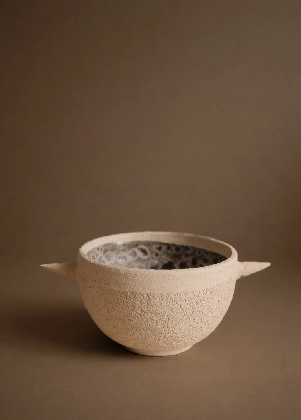 Bol mug en grès blanc cassé