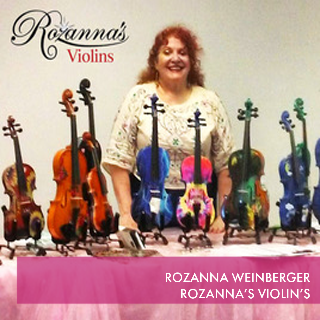 Using her unique artistic approach, Rozanna, created her own line of beautiful hand-decorated musical instruments (Copy)