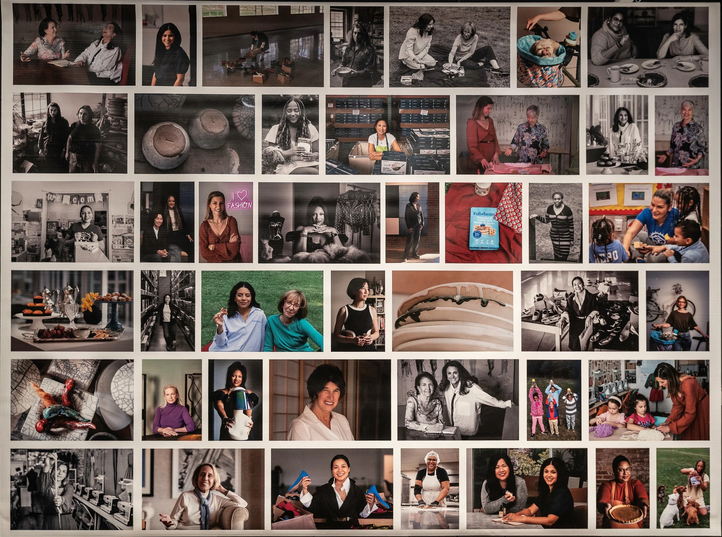 Montage of photos from WEALF's Making it Exhibit