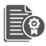 Icon of a document with a gear symbol, representing settings or configuration for files or documents.