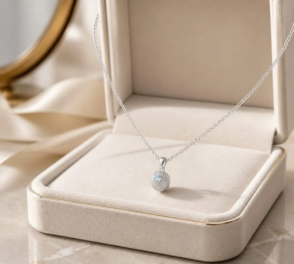 Snowball pendant necklace