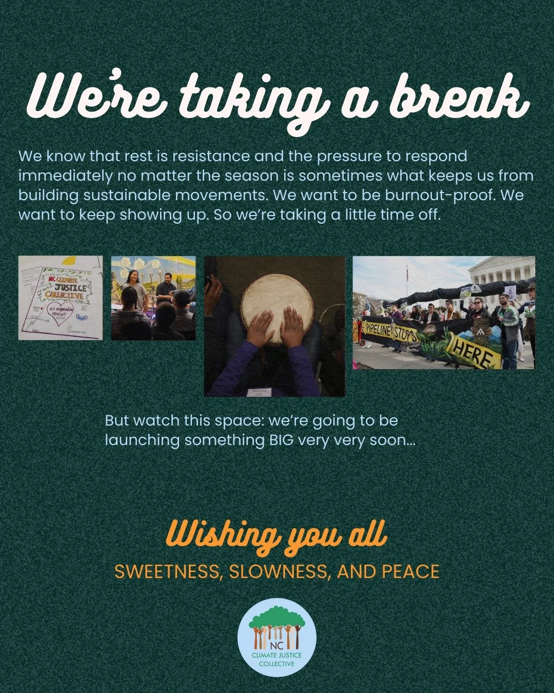 NCCJC&rsquo;s offices will be closed December 29th through January 5th as we take time to rest, reflect, and recharge. We look forward to seeing you in 2026!

With gratitude,
the NCCJC team