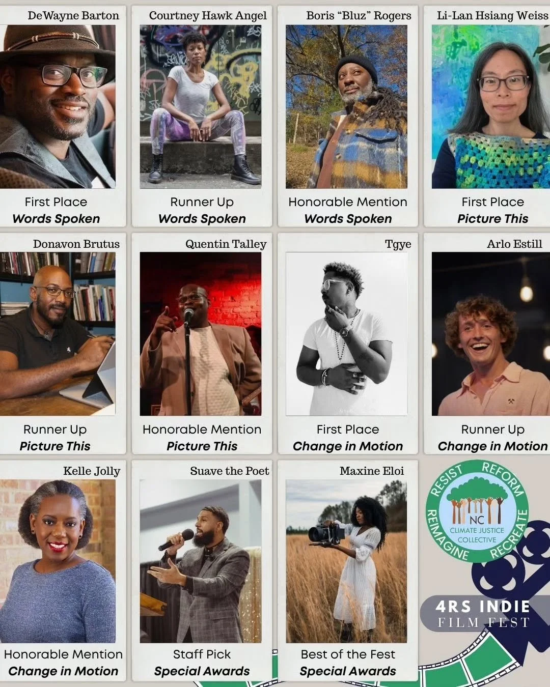We want to celebrate our finalists at our 4Rs Indie Film Fest! We appreciate these artists and creatives sharing their work with us.&nbsp;

First Place/Words Spoken - DeWayne Burton&nbsp;

Runner Up/Words Spoken - Courtney Hawk Angel

Honorable Menti