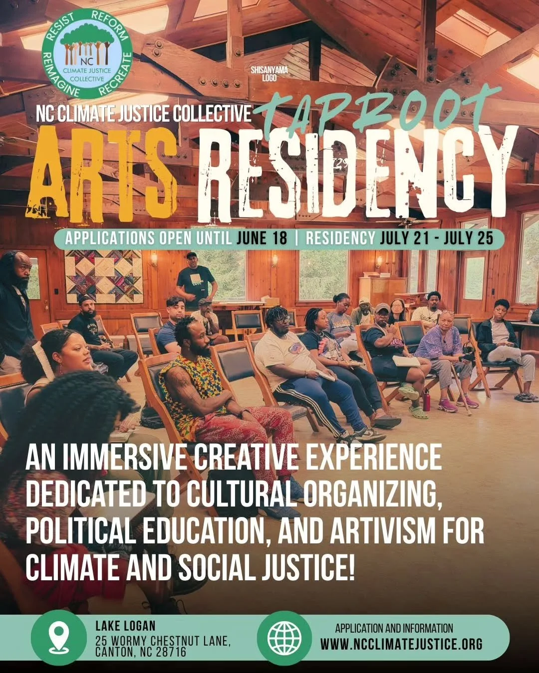 The NC Climate Justice Collective Arts Residency is an immersive creative experience dedicated to cultural organizing, political education, and artivism for climate and social justice! This is a participatory space for artists, cultural workers, and 