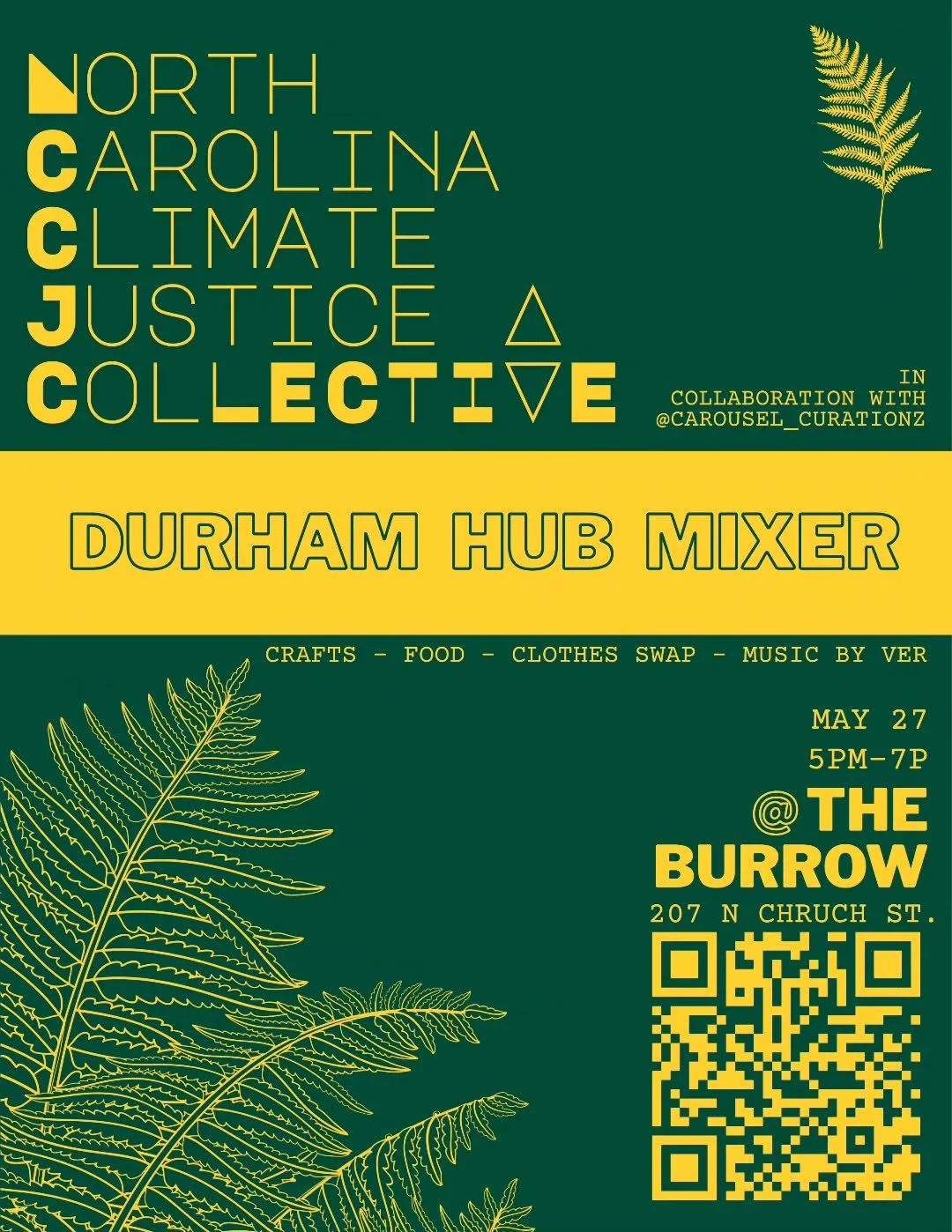 This Wednesday 5/27 at The Burrow in Downtown Durham - Our newest developing hub will be hosting a mixer event bringing in local organizations to network and enjoy a space for reimagining a stronger more resilient community. You can enjoy free food, 