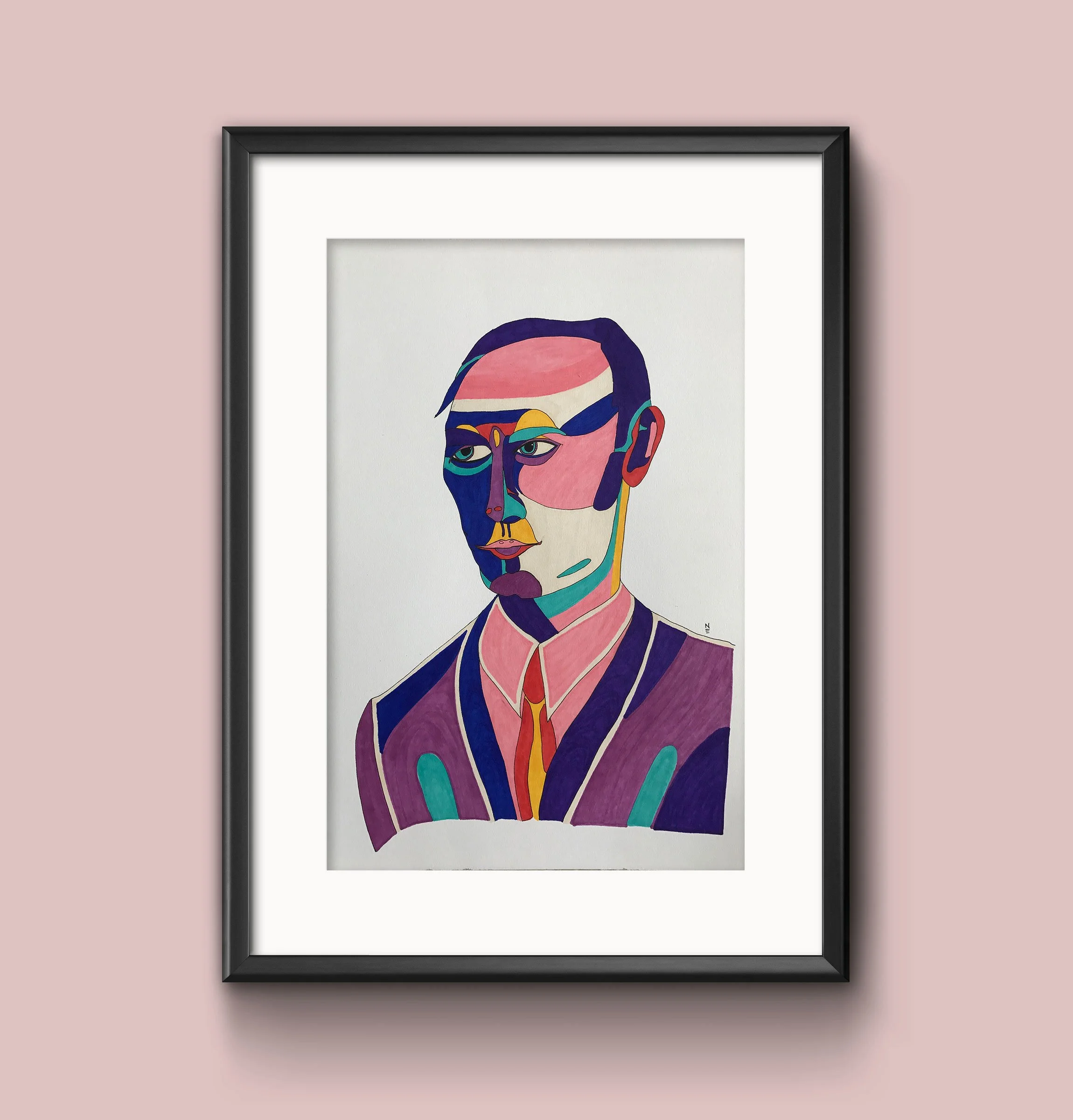 Man in pink