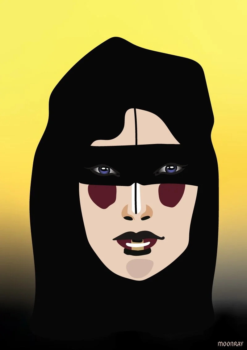 Desert woman illustration