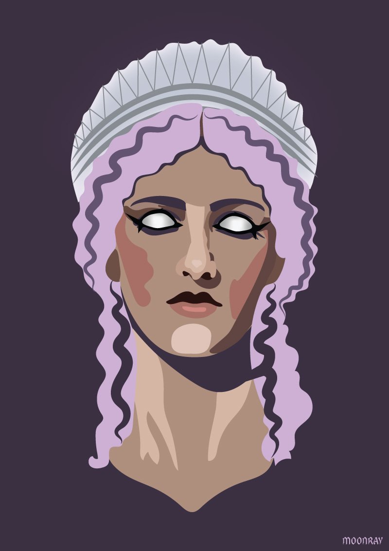 Greek goddess illustration