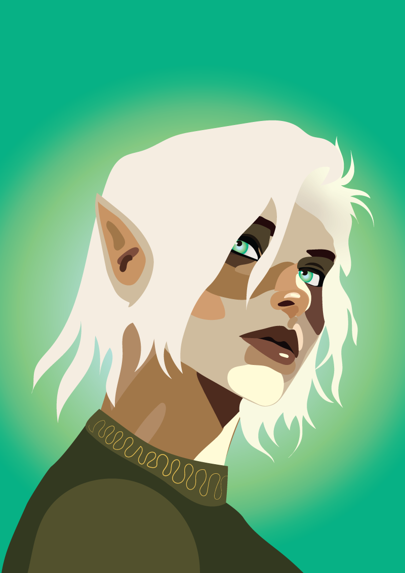 Half elf illustration