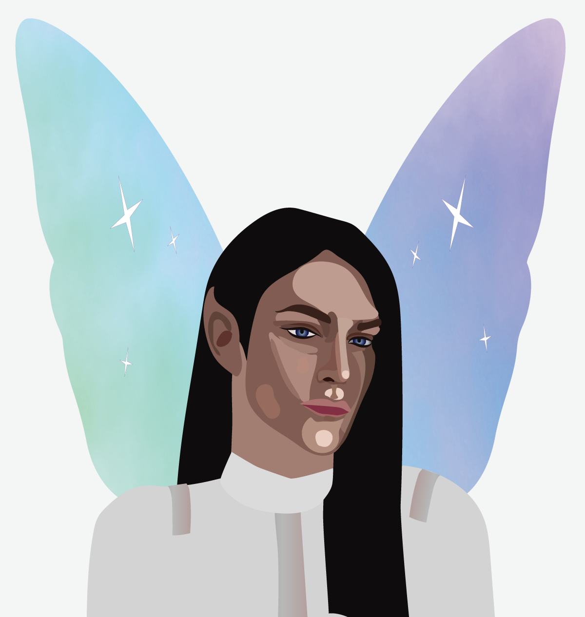Half fairy illustration
