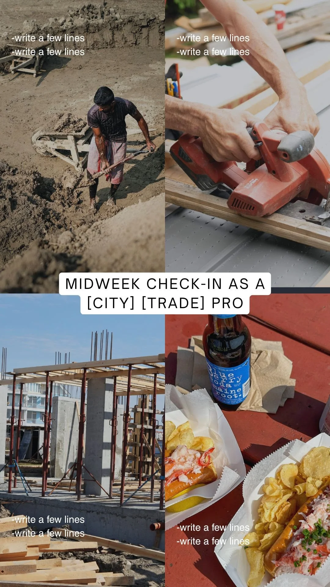 Midweek check-in as a [city] [trade] pro