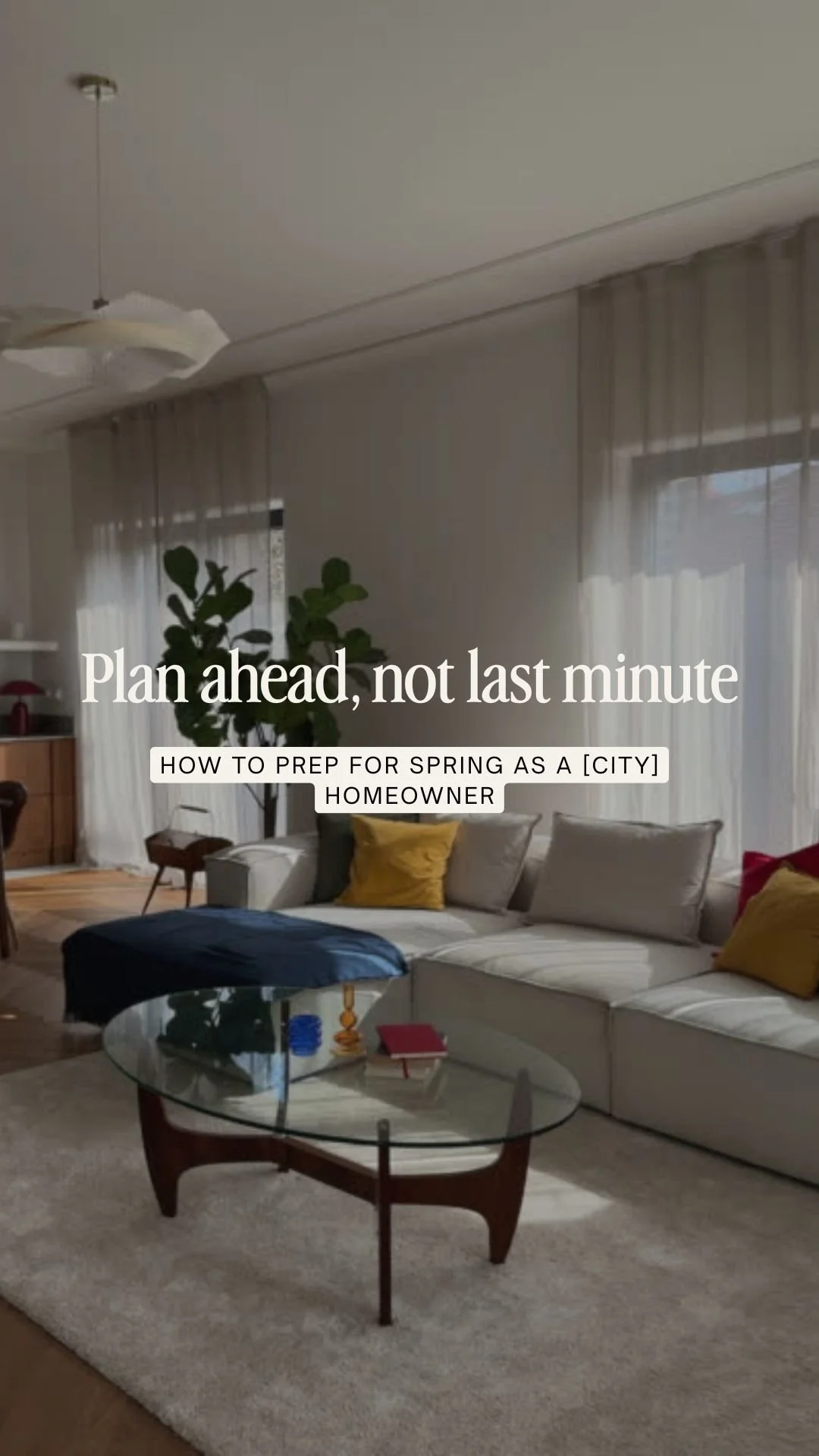 Plan ahead, not last minute