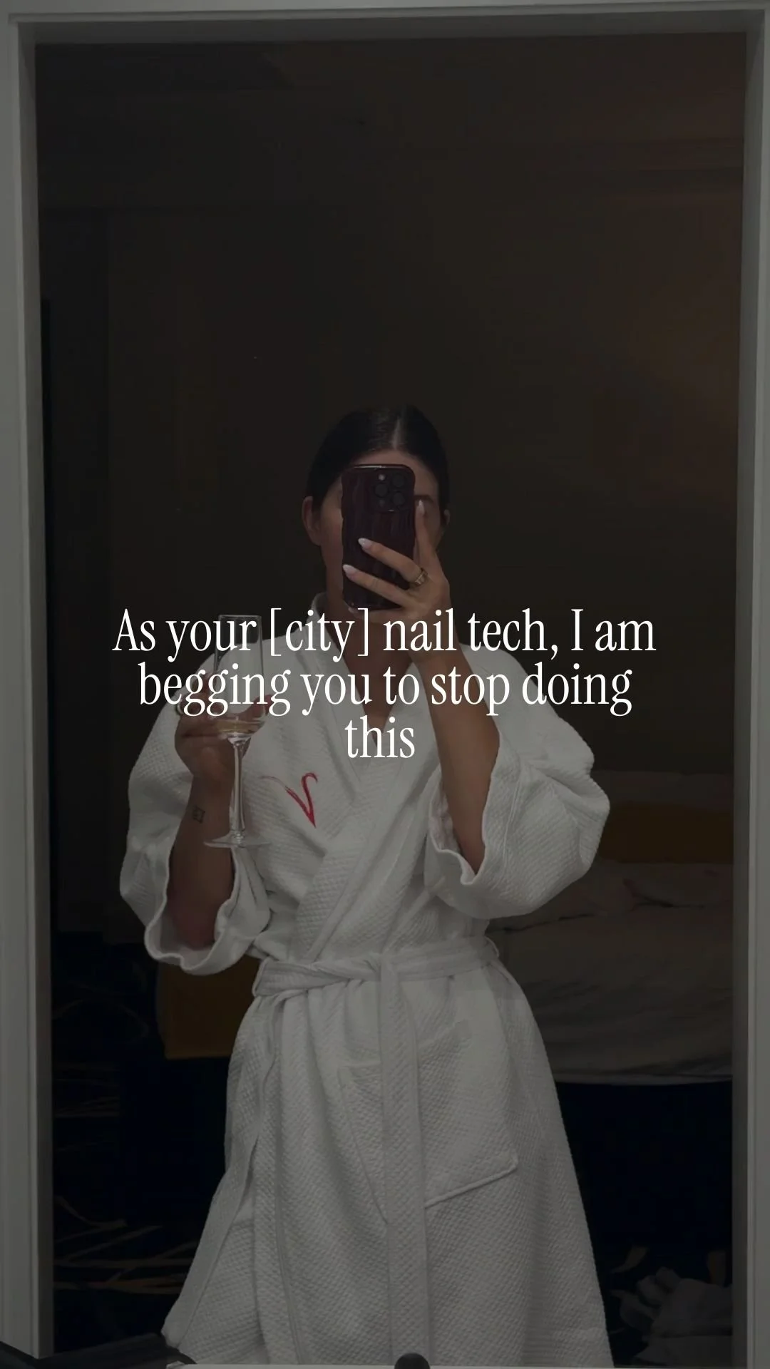 As your [city] nail tech, I am begging you to stop doing this 