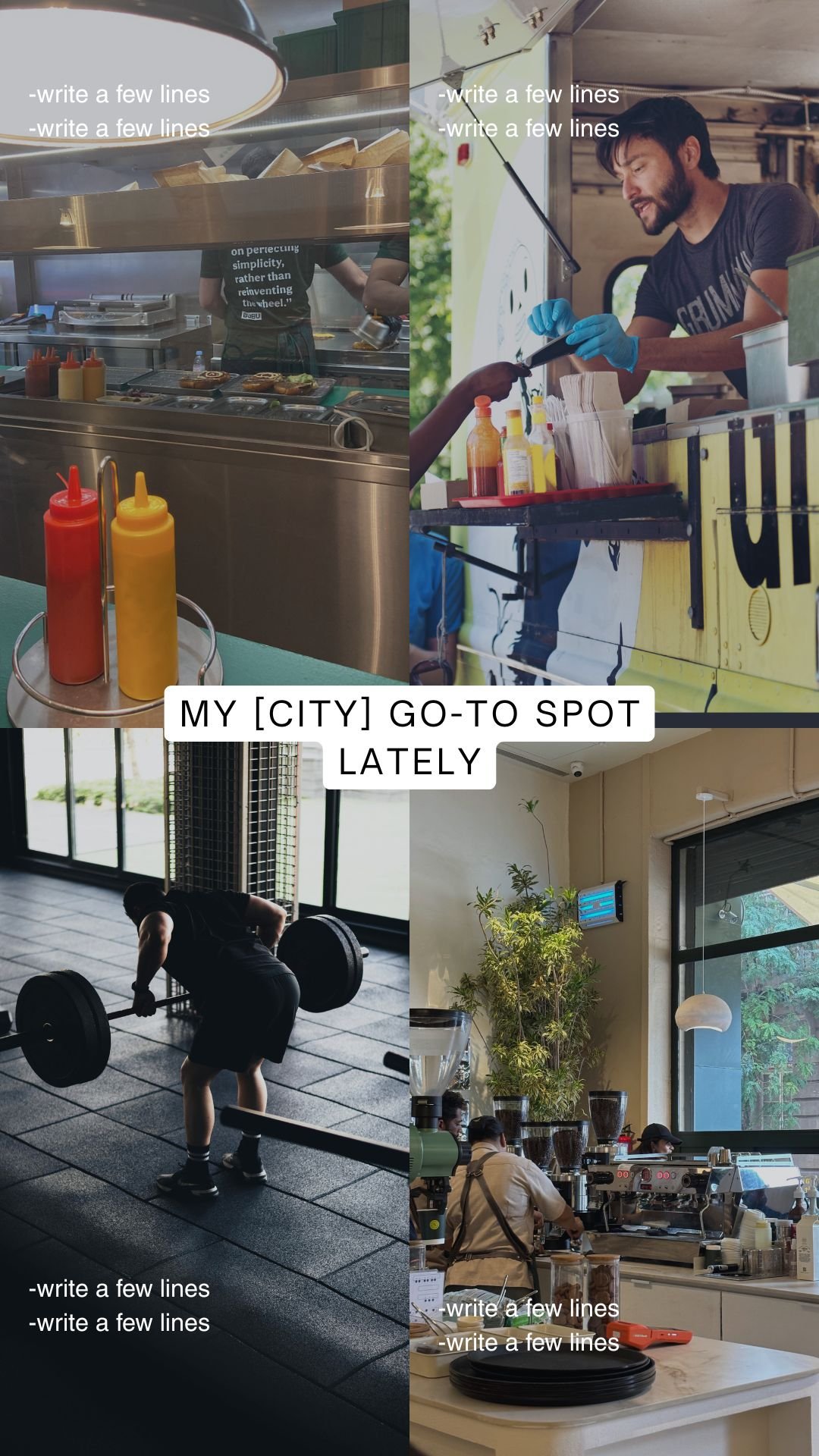 My [city] go-to spot lately