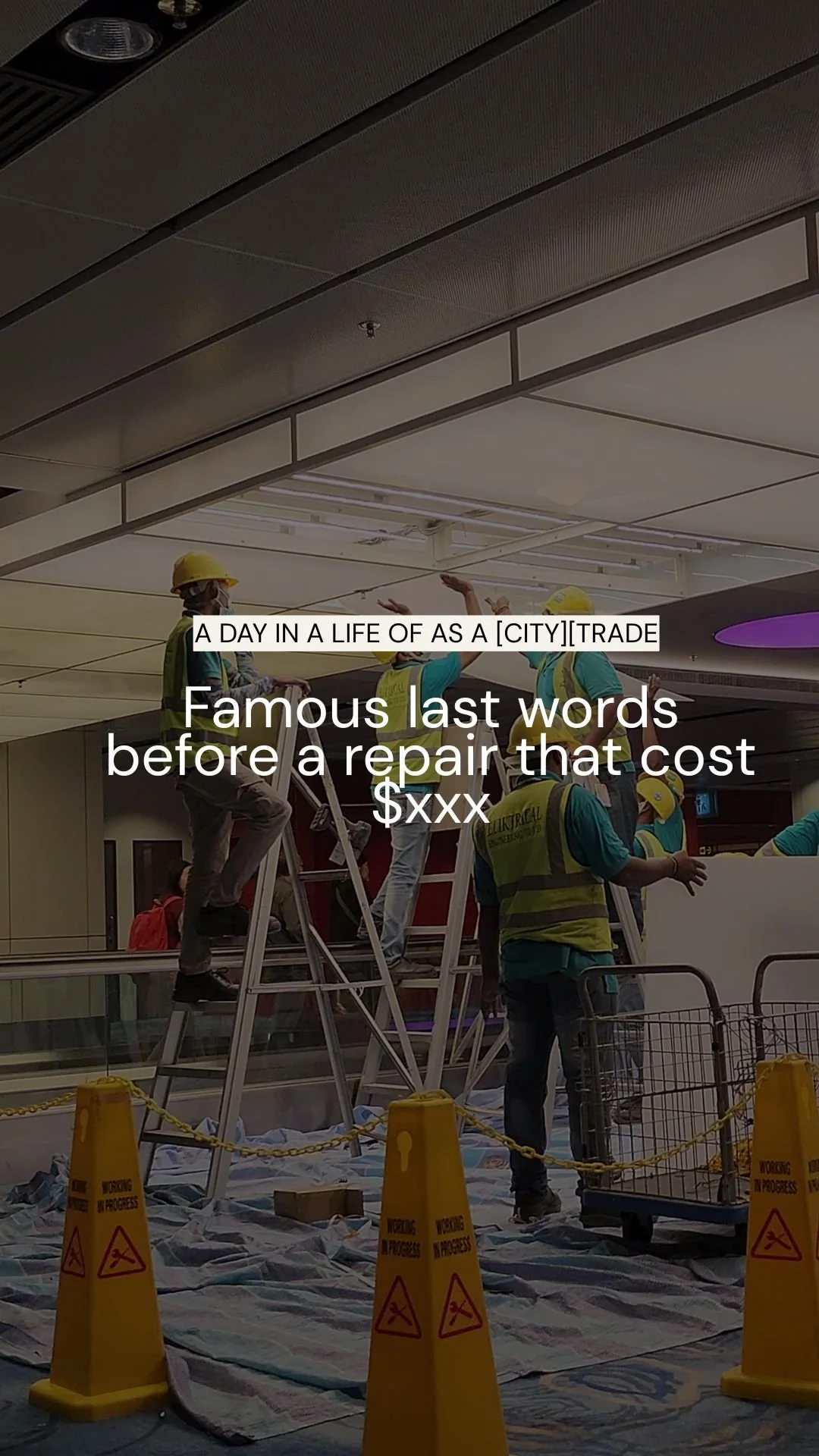 Famous last words before a repair that cost $xxx