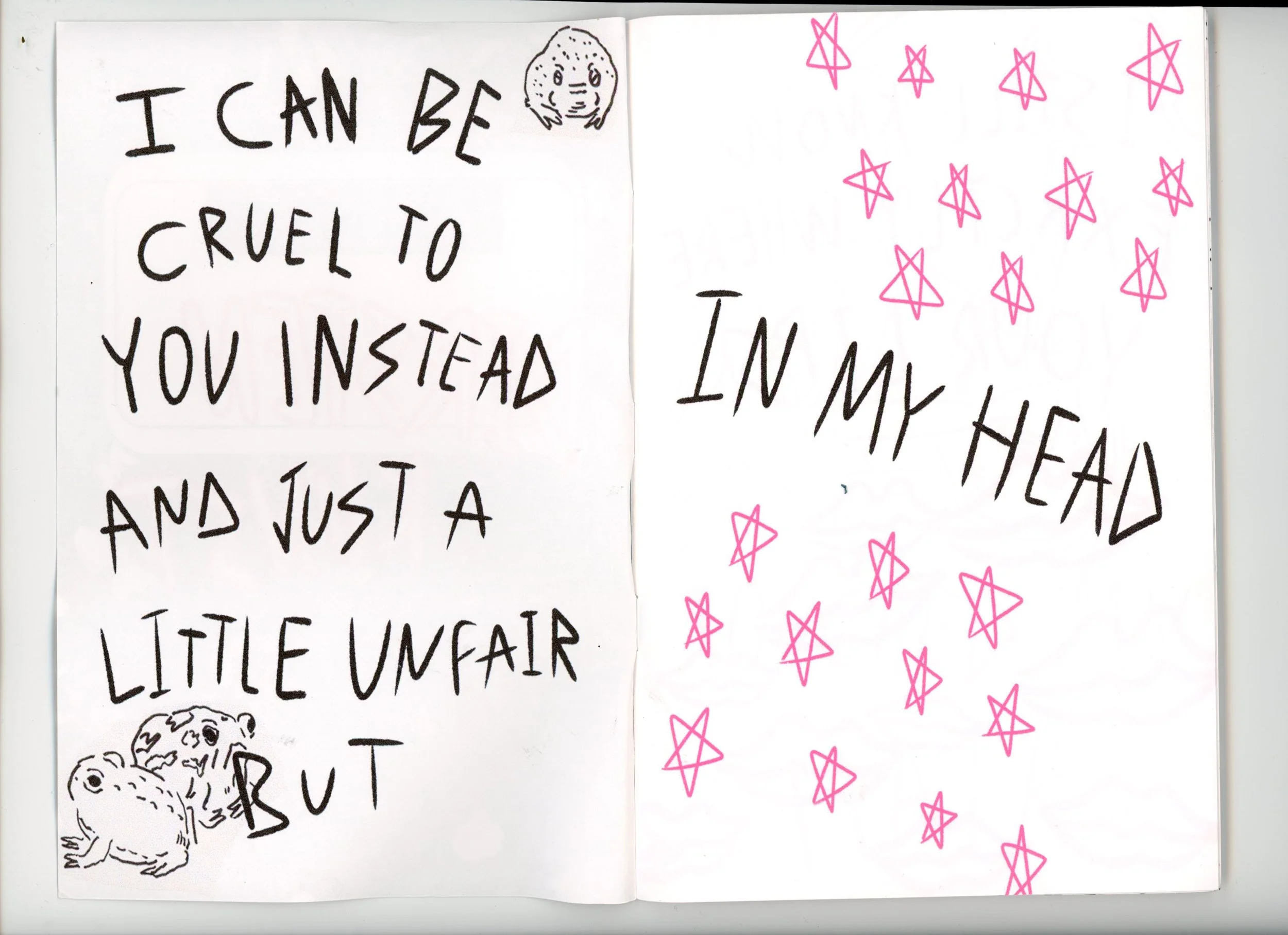 in my head lyric booklet/zine (context 1)