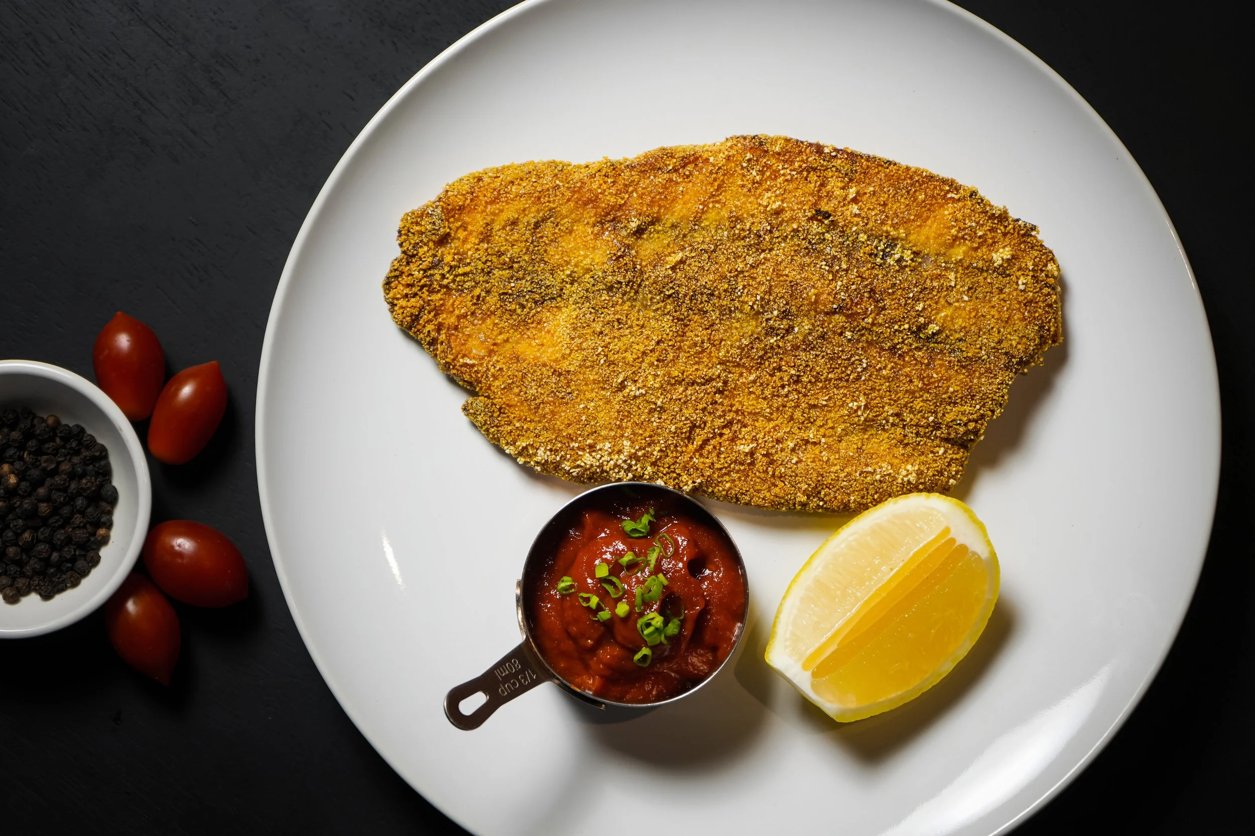 Cornmeal Crusted Seabass Fillet