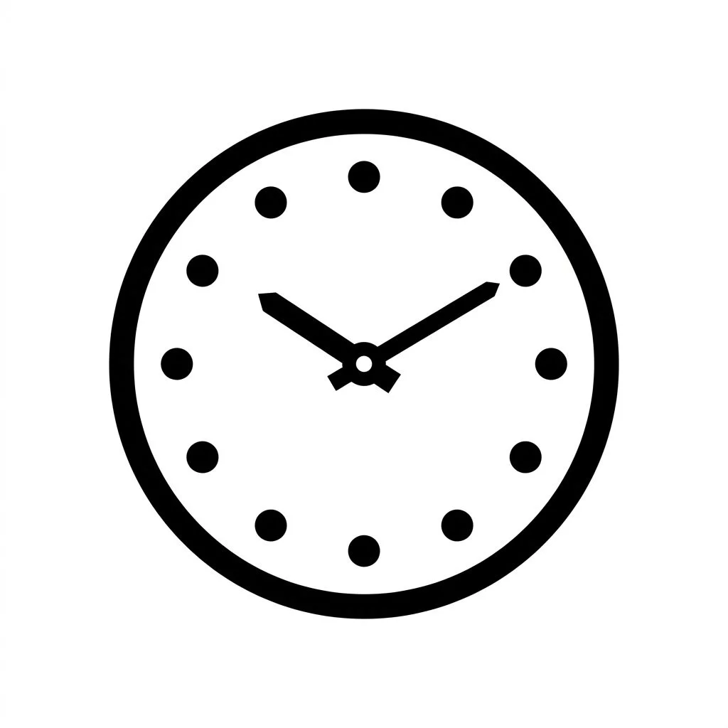 A pictogram of a clock