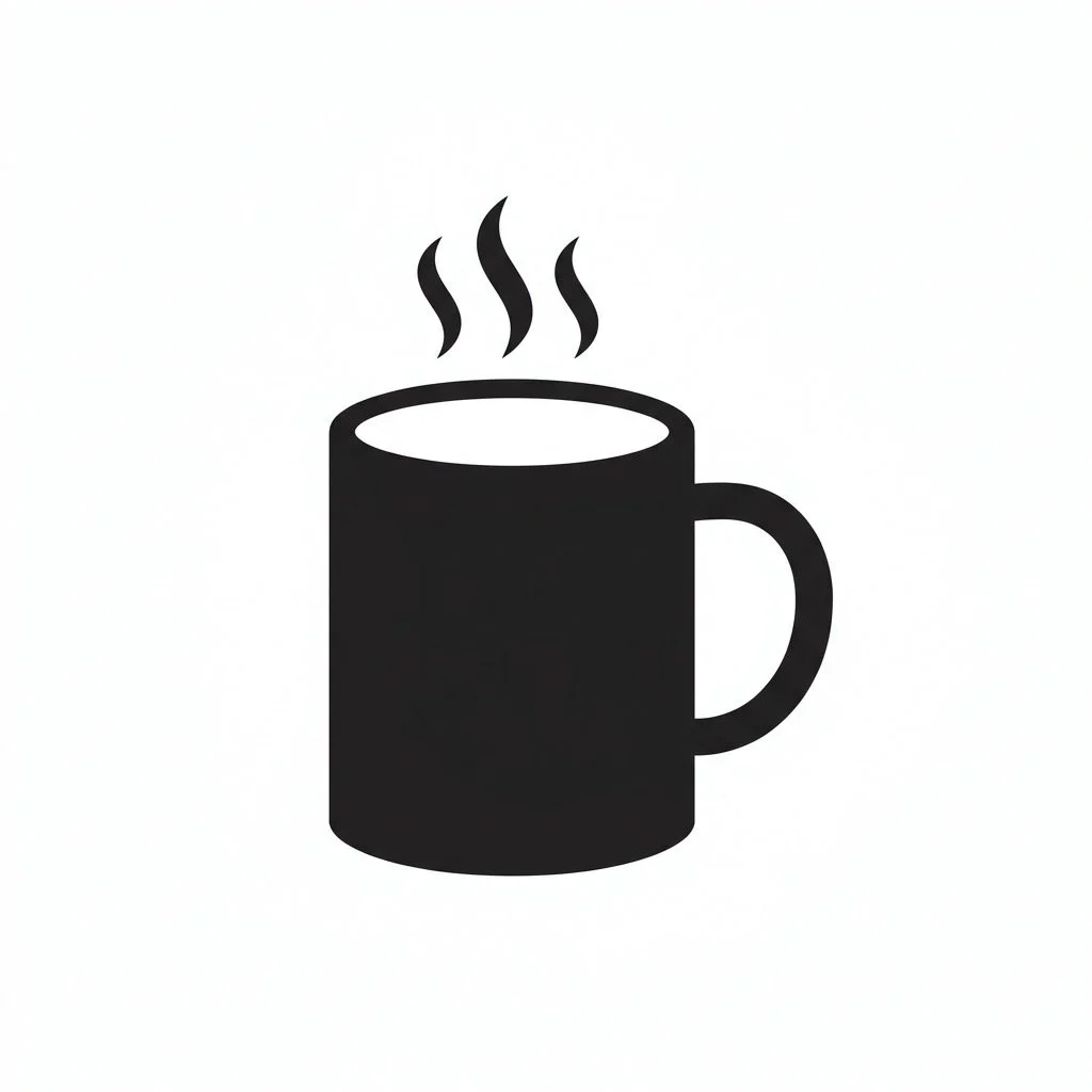 A pictogram of a mug