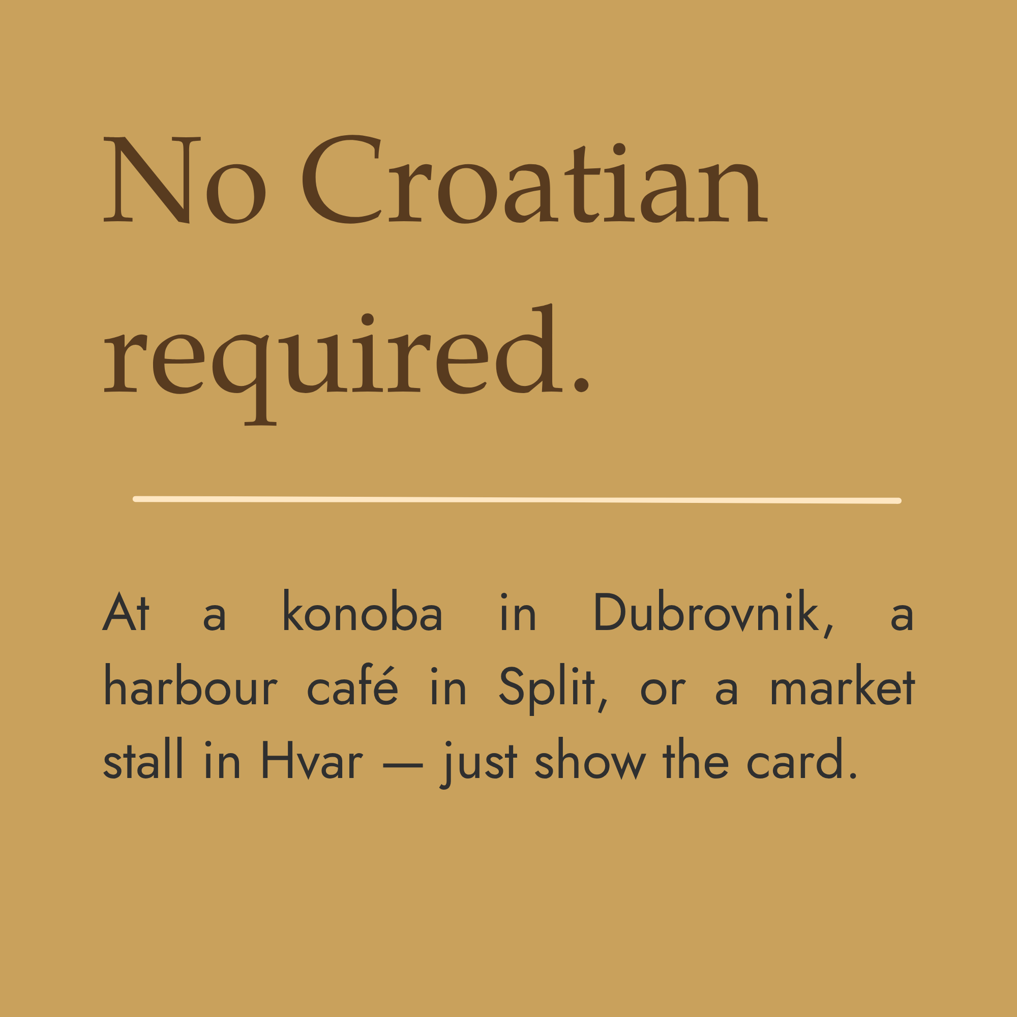 Croatian Celiac Cafe Card