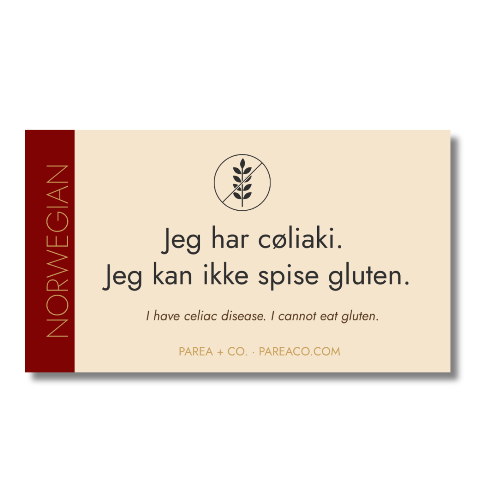 Norwegian Café Card