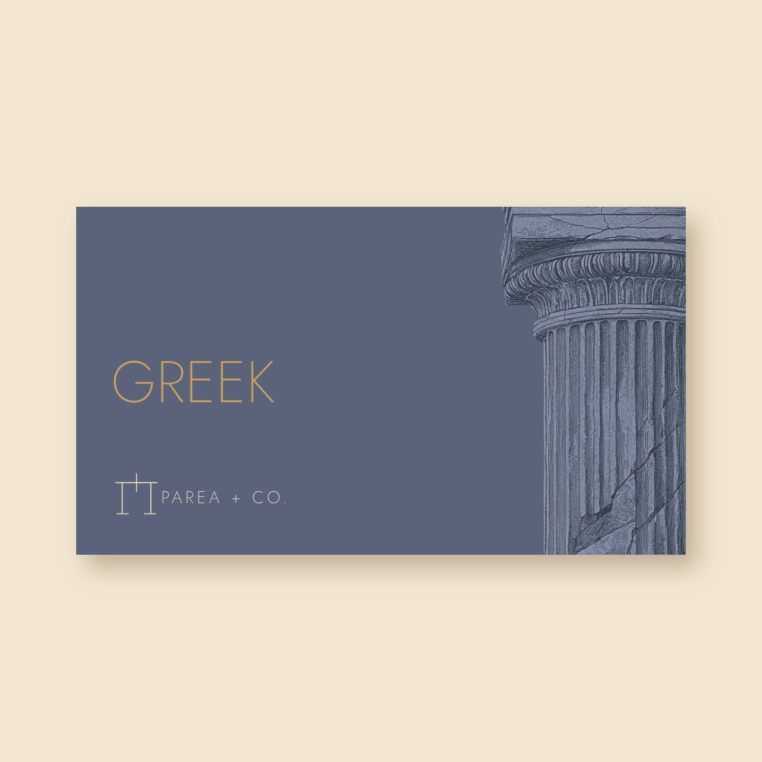 Greek Celiac Dining Script Card