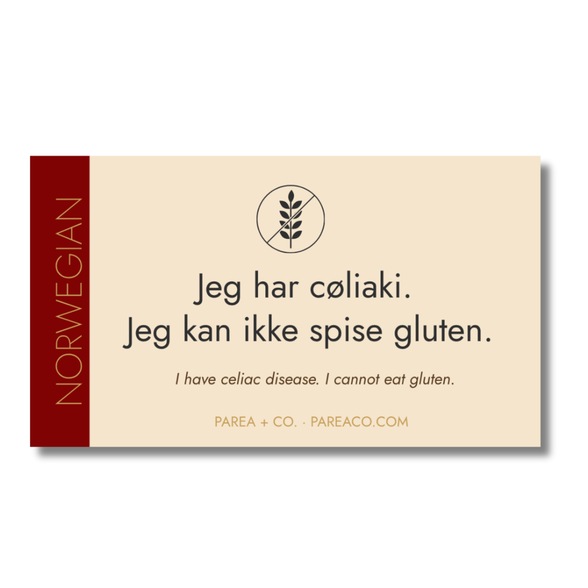 Norwegian Café Card
