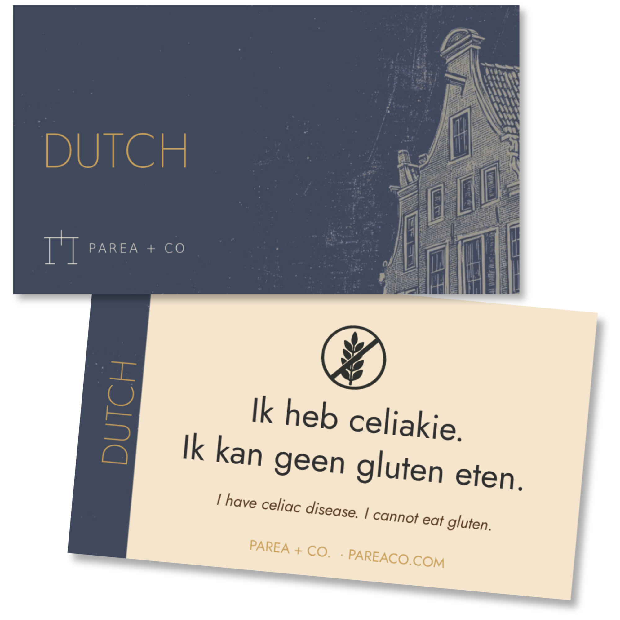 Dutch Celiac Card Set
