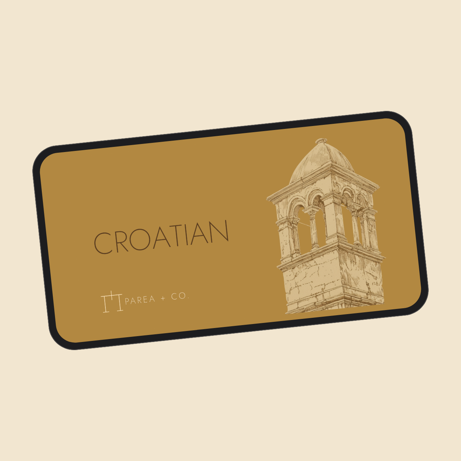 Croatian Dining Script Card · Digital