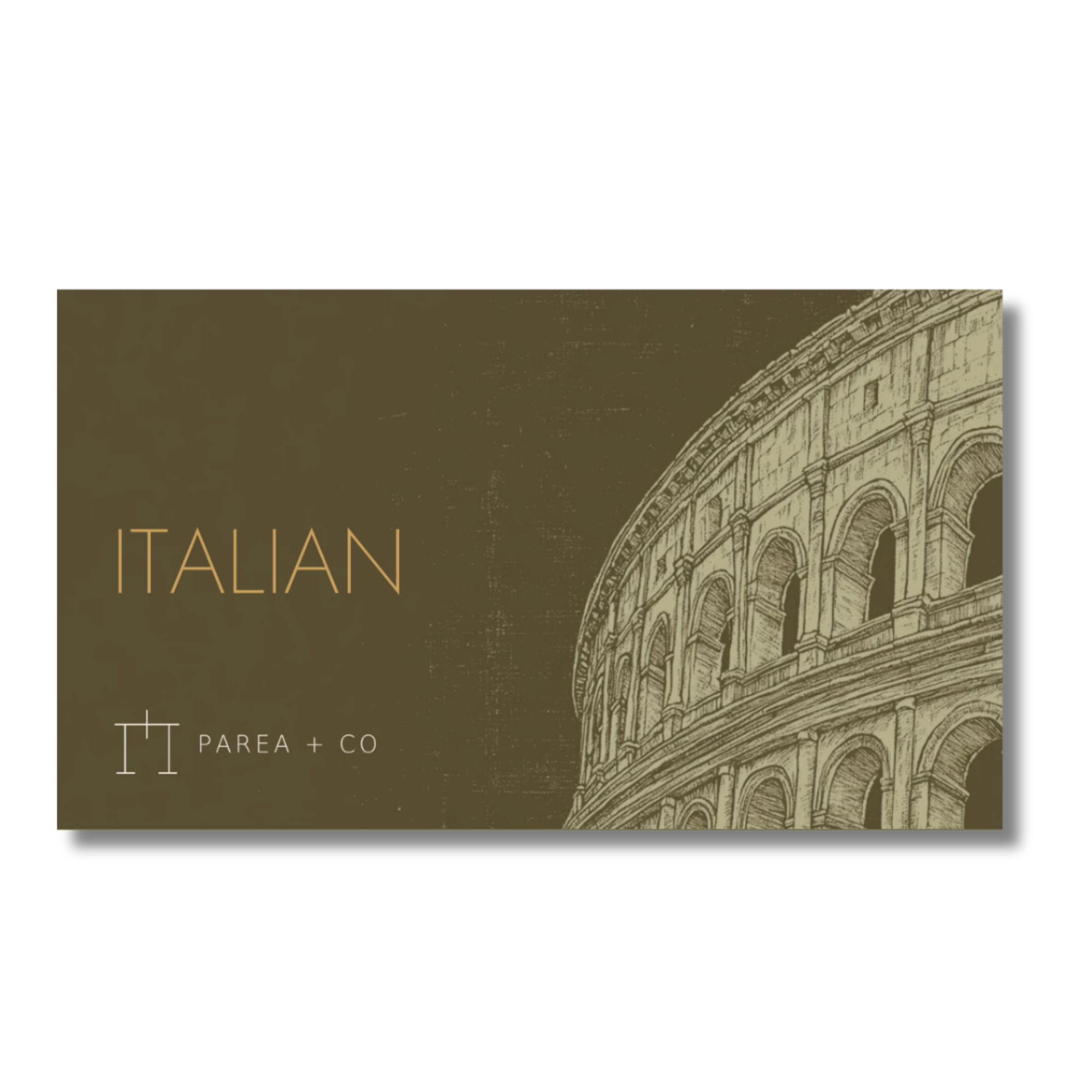 Italian Celiac Dining Script Card