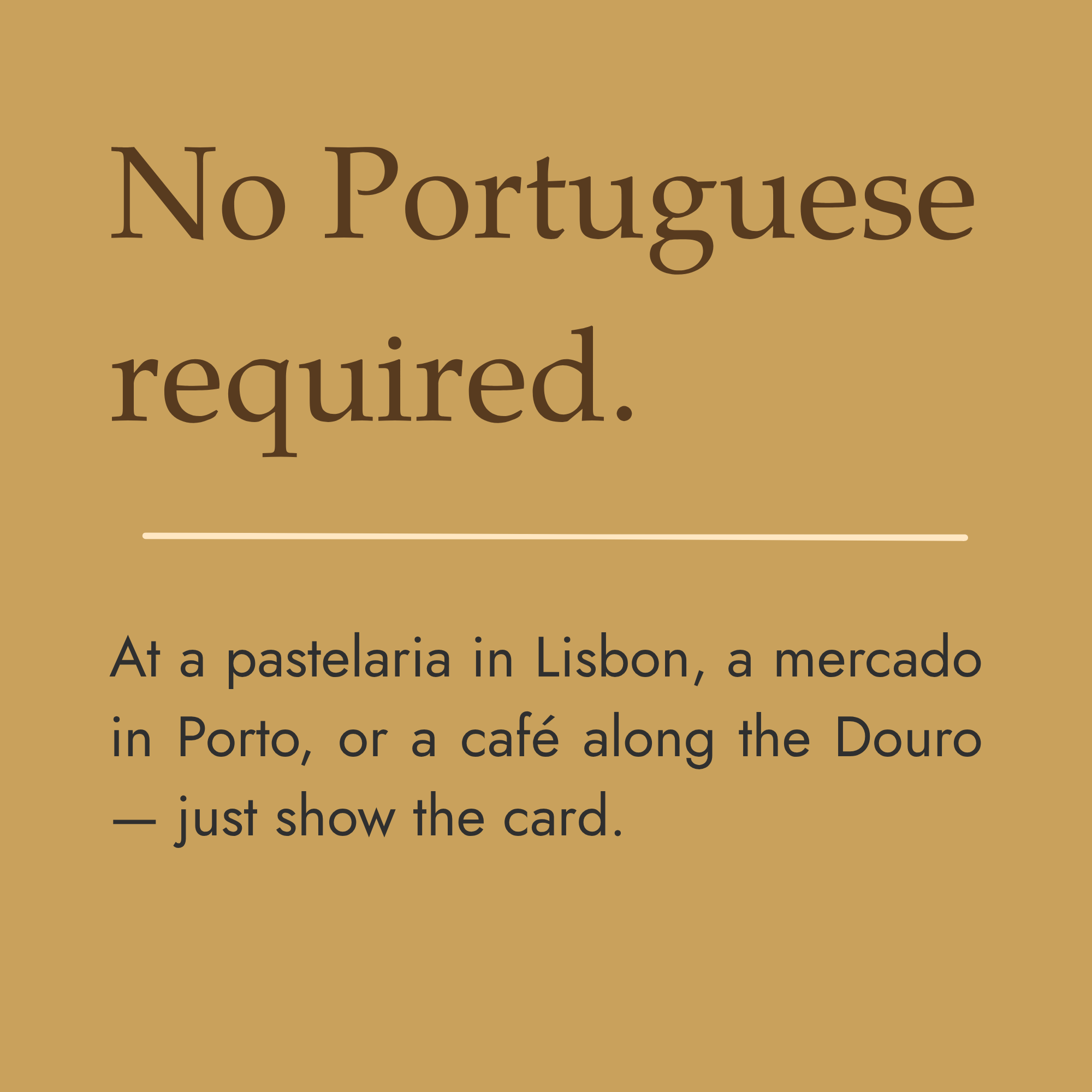 Portuguese Celiac Cafe Card