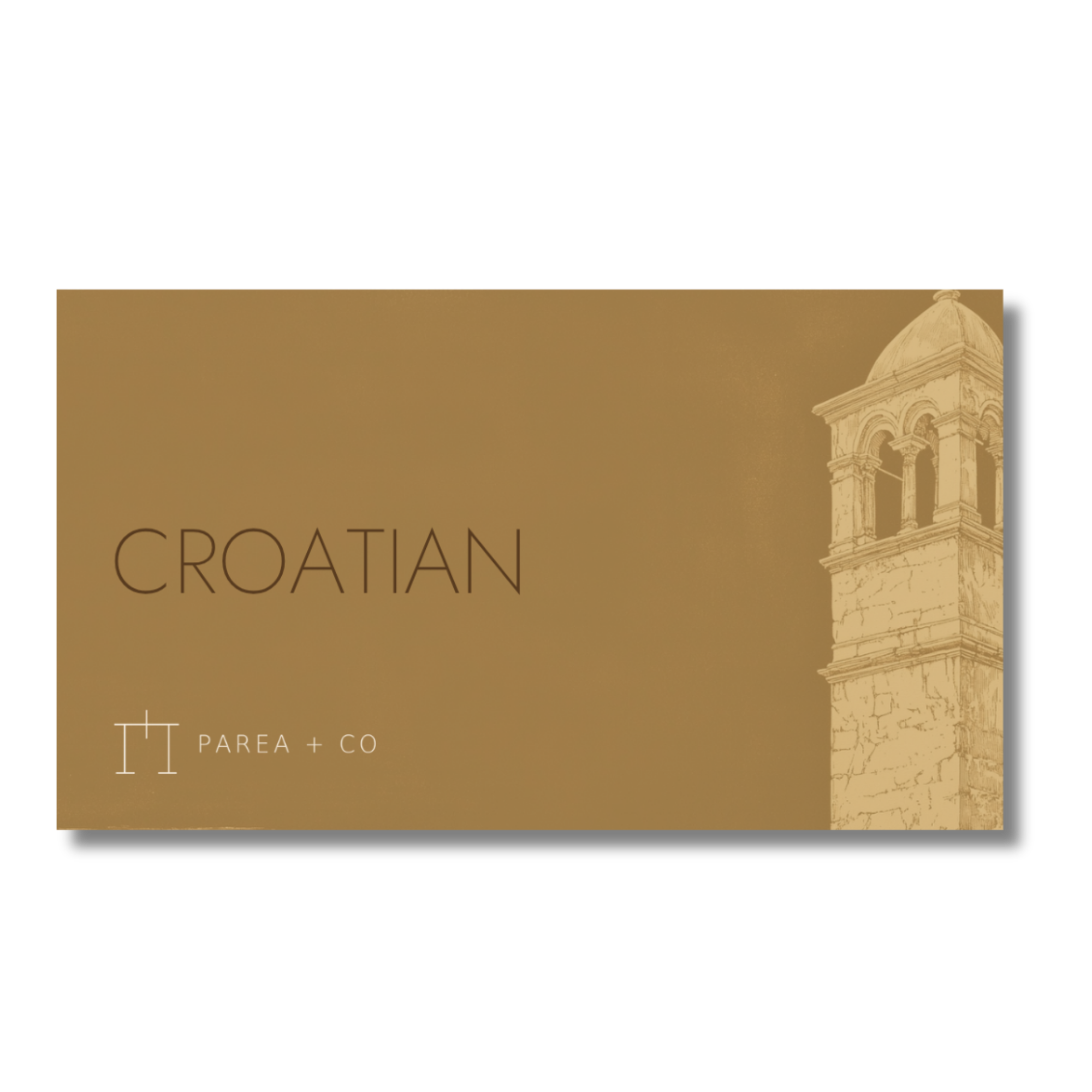 Croatian Celiac Dining Script Card