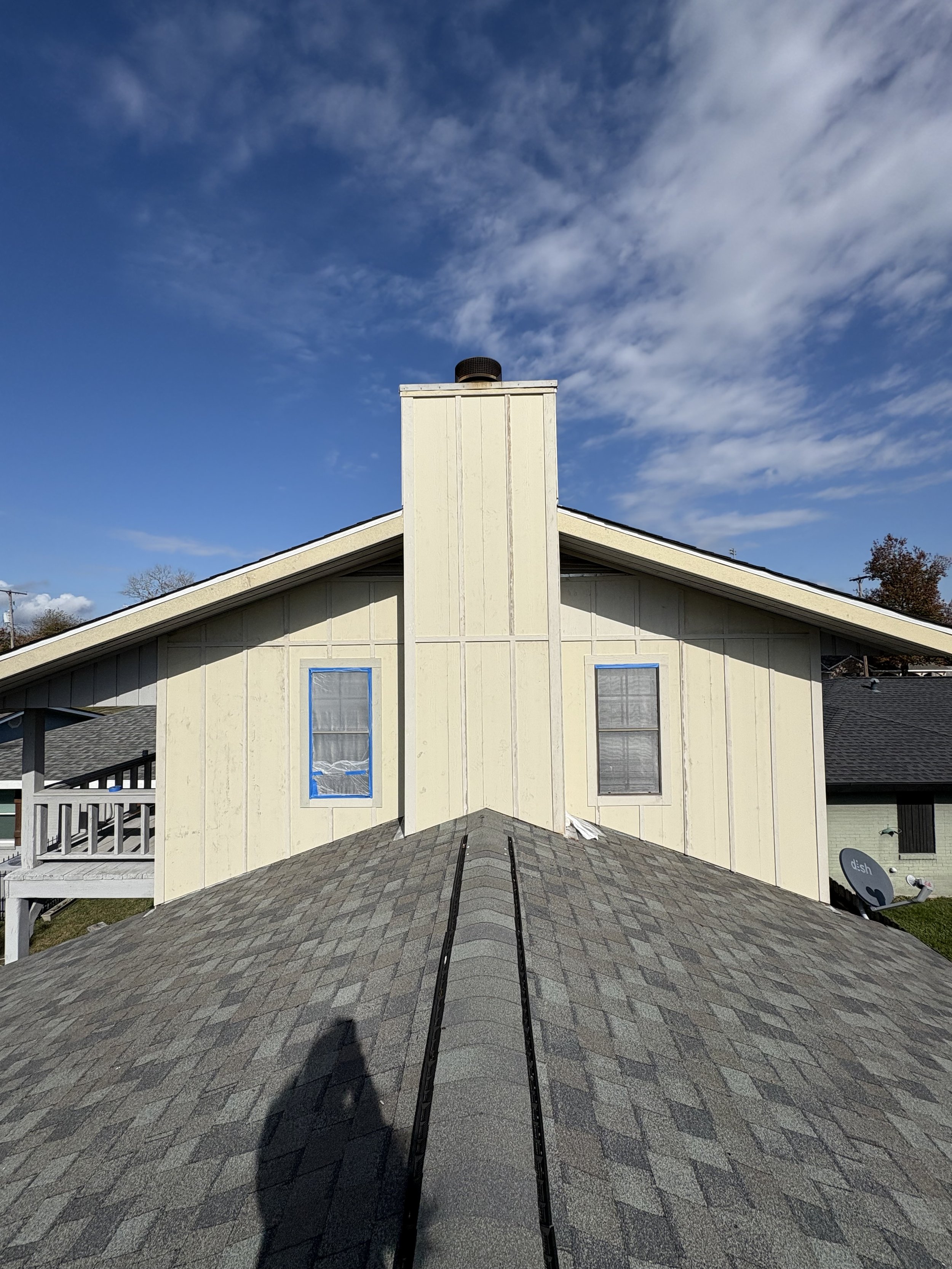  installing new siding, painting