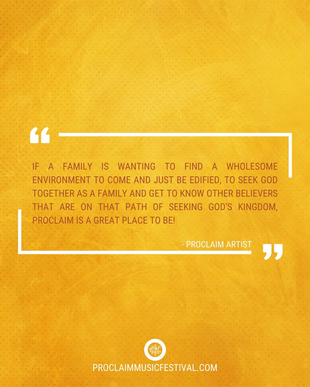"If a family is wanting to find a wholesome environment to come and just be edified, to seek God together as a family and get to know other believers that are on that path of seeking God's kingdom, Proclaim is a great place to be!"⁠
#procla